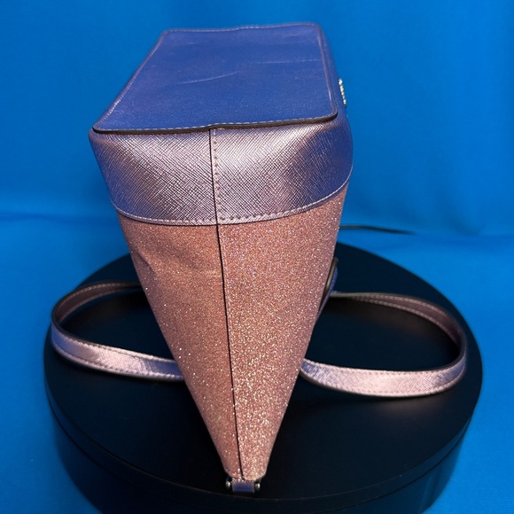 KATE SPADE ♠️ LOLA ROSE PINK GLITTER SHIMMER SPARKLE SATCHEL / HANDBAG / TOTE - Picture 9 of 17